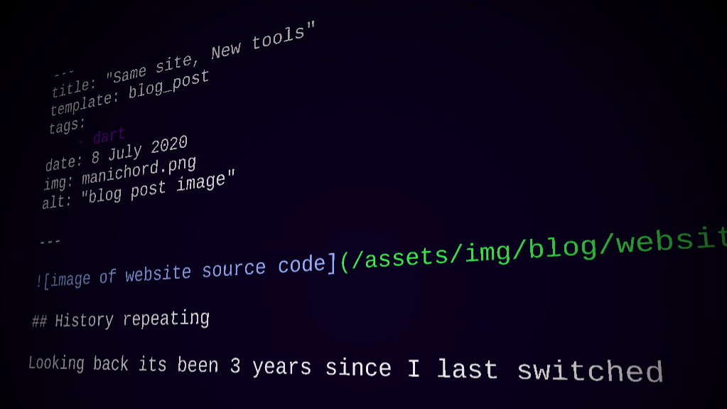 image of website source code