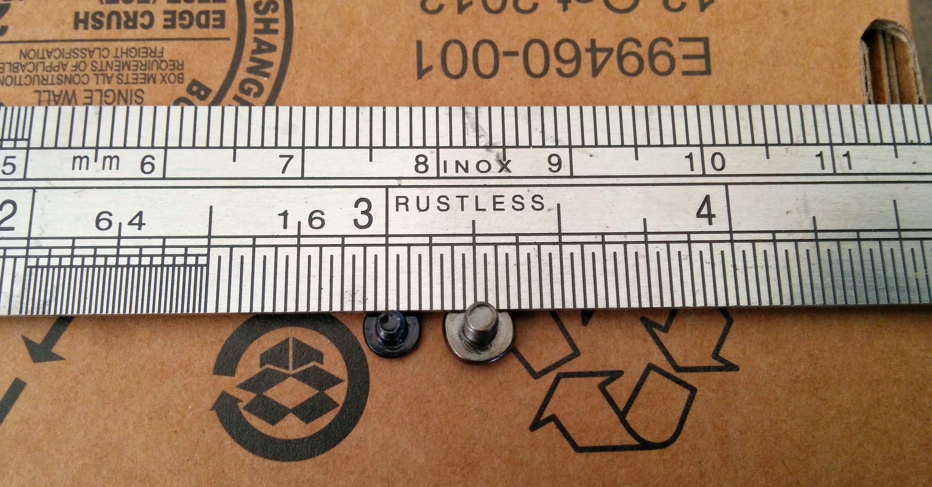 image of ruler with the word rustless on it, (c) Maksim Lin 2021